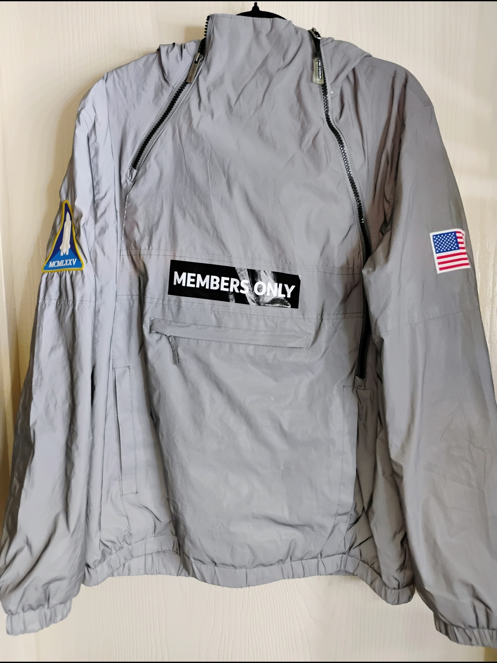 Members Only Men's Gray Anorak Jacket